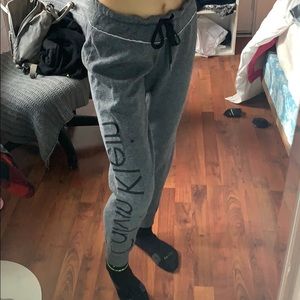 gray Calvin Klein sweats